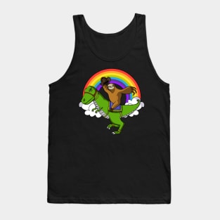 Sloth Riding T-Rex Dinosaur Tank Top